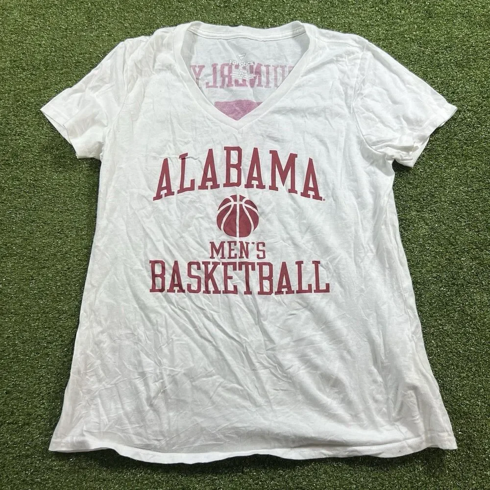 Fanatics Alabama Men’s Basketball Shirt M Women Fan Apparel NWOT White